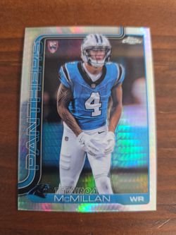 Tetairoa McMillan Topps Chrome RC prism Refractor Card