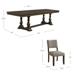 Thomasville Callan 9-piece Dining Table Set