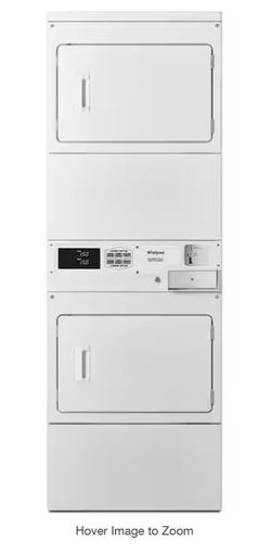 Whirlpool  CSP2940HQ 7.4 cu. ft. 240-Volt White Electric Double Stacked Commercial Dryer Coin Operated MSRP$2249