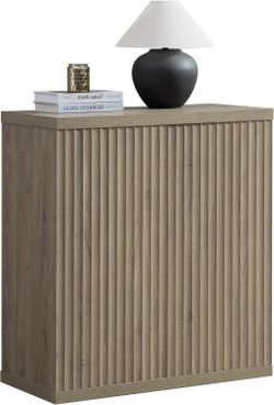 SICOTAS Buffet Cabinet with Storage Accent Sideboard Modern Credenza with Doors & Shelves Fluted Media Console Mid Century Coffee Bar Table for Living