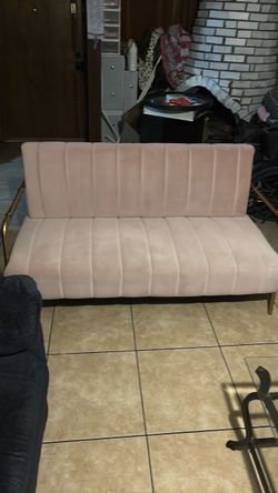 Pink Couch w Gold Bars