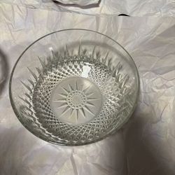 Vintage Glass Serving Set – Large Arcoroc Starburst Bowl + Arcoroc Platter