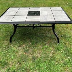 Beautiful Patio Set Tile Top Table And 4 Chairs *