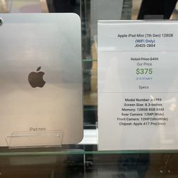 Apple iPad mini 7th Gen 128GB WiFi