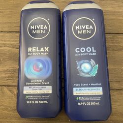 Nivea Men 3 in 1 Body wash 16.9oz $4 Each