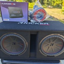 Kicker Comp R 12s Ported Box 2k Amp And Wiring 