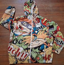 Mens Size Xlarge Hey Arnold Chucky Members Only Windbreaker Jacket Coat Nickelodeon