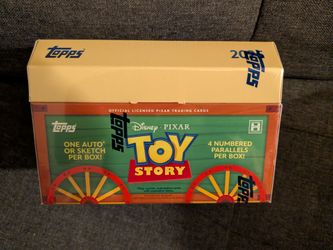 2025 Topps Disney Pixar 30 years of toy story factory sealed hobby box in hand