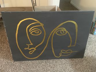 Abstract Face art canvas