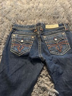 Y2k Rock Revival Dark Wash Jeans size 29 bootcut 33 inseam