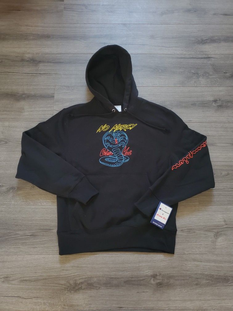 Champion Cobra Kai No Mercy Hoodie RARE Mens Size Small