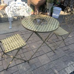 Metal Table & Chair 3 Pcs..