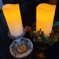 CRYSTAL CANDLE HOLDERS