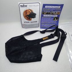 Mayerzon Dog Mesh Muzzle Black Size Large - New