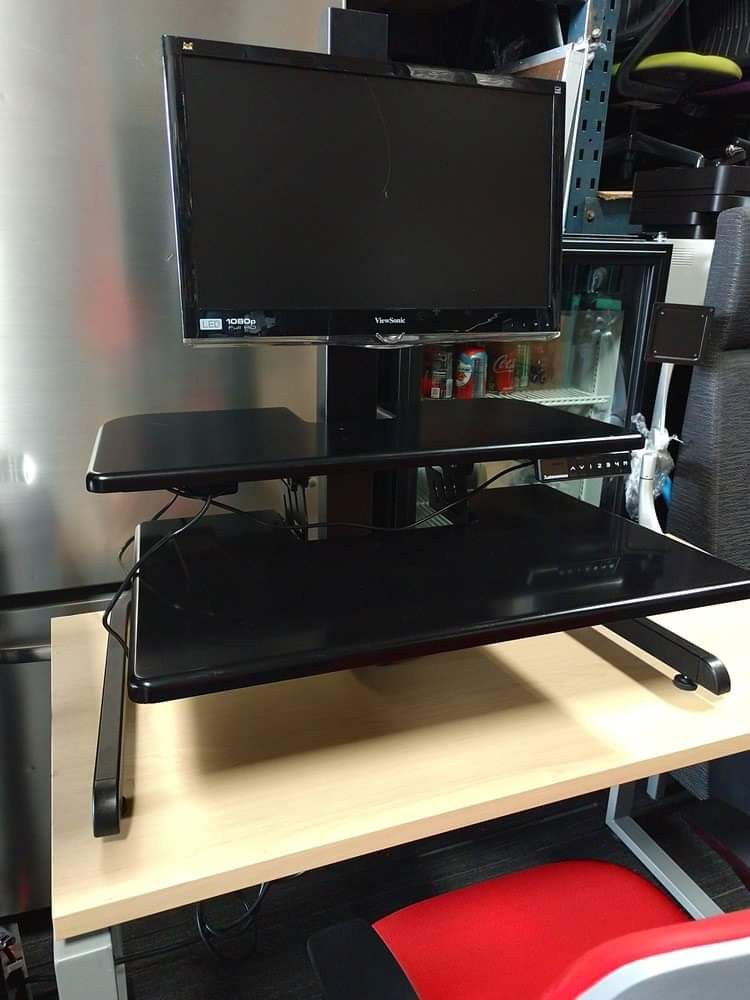 Sit Stand Electric Desk Converter with Memory Controller