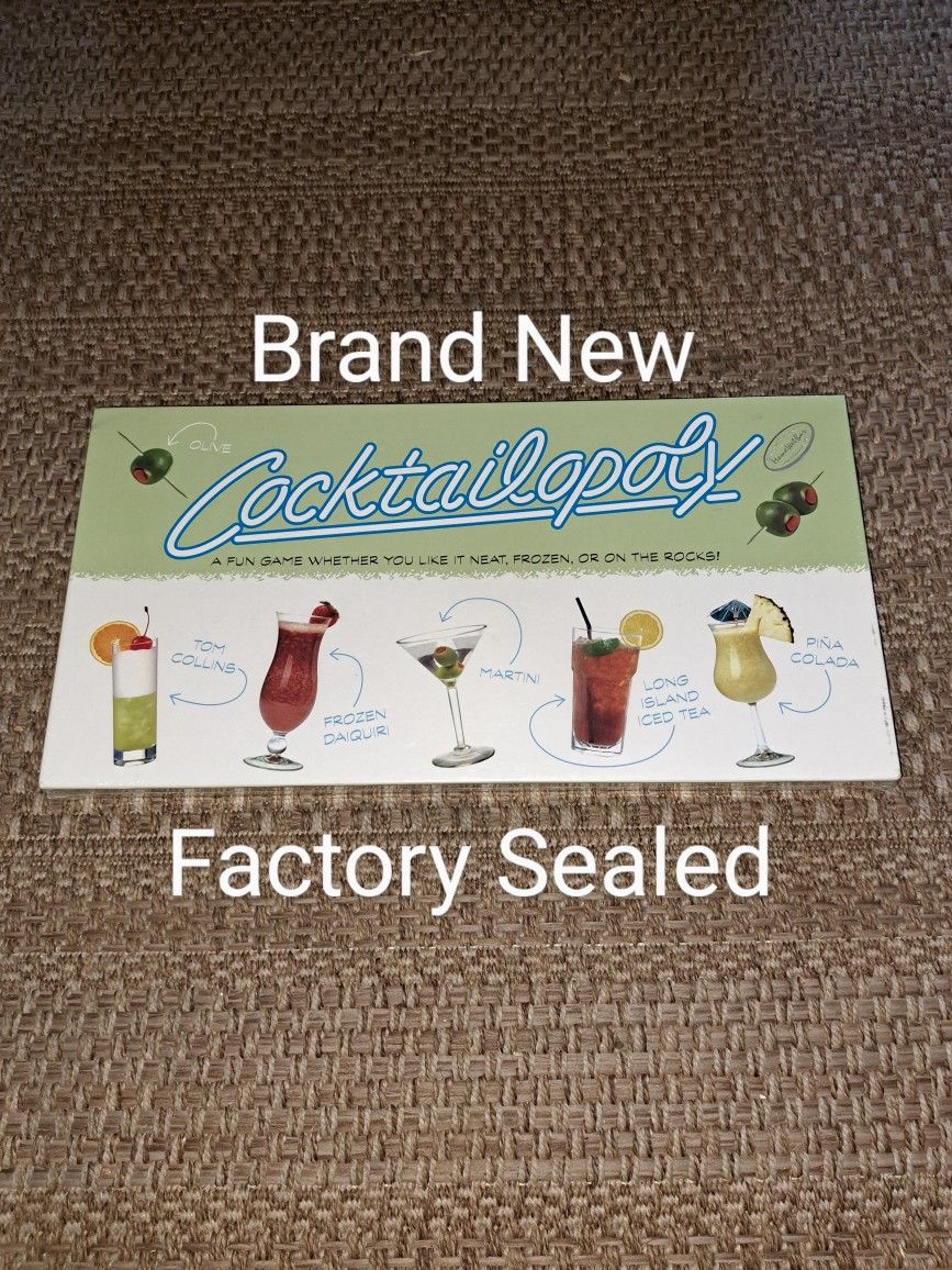 Brand New Factory Sealed Coctailopoly Monopoly Style Board Game