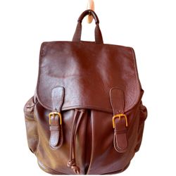 Coach Backpack Black Leather Heavy Duty Travel Bag Unisex 0520 Padded Straps