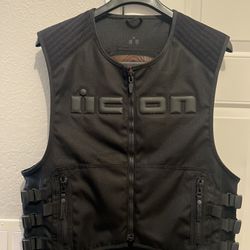 Icon Motorcycle Vest With Back Pad