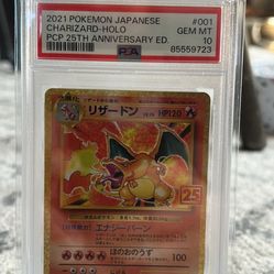 Charizard 25th Anniversary Japanese Promo PSA 10