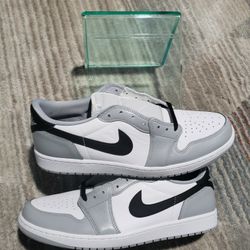 Nike Air Jordan 1 Low OG Men's Size 14 Grey Black White Casual Shoes CZ0790-110
