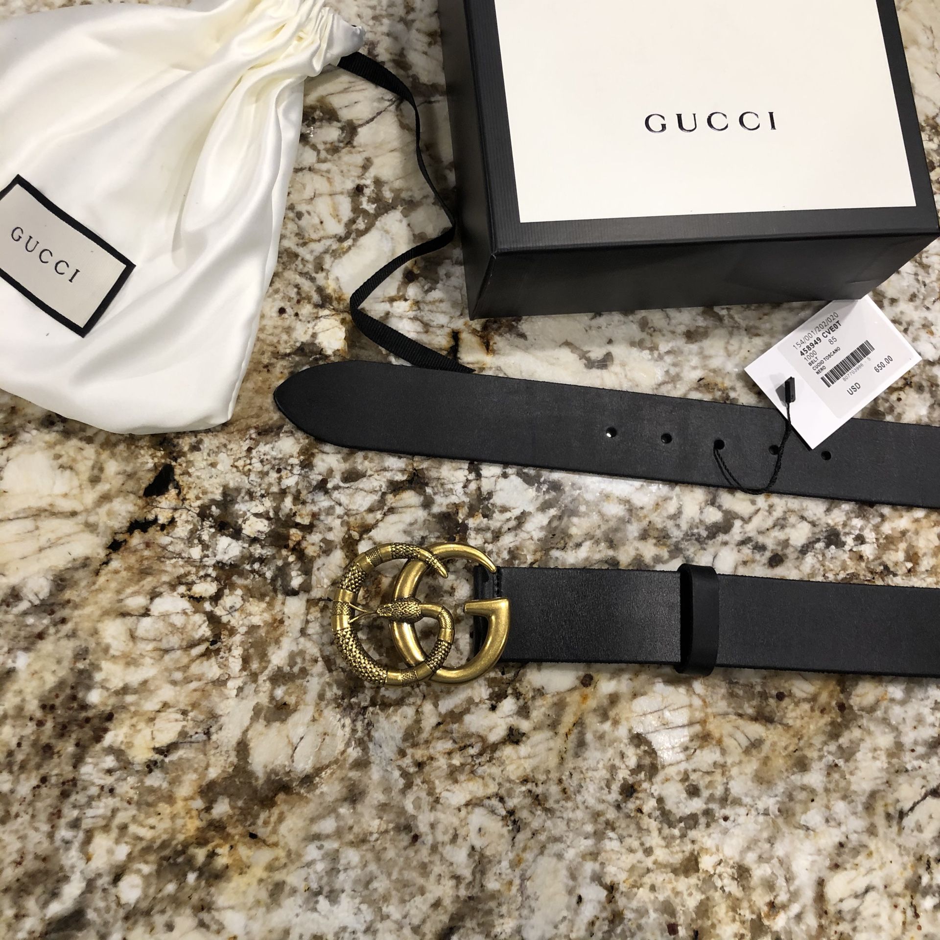 Gucci Double GG belt - Black Snake Edition