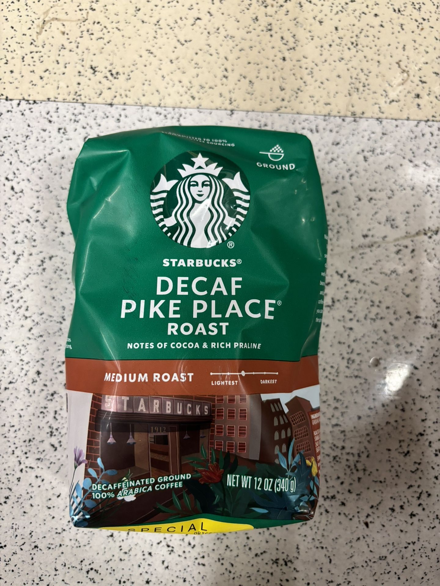 Starbucks Pike Place Roast Decaf Medium Roast Ground Coffee 12 oz