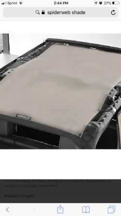 Spider web shade for Jeep Wrangler