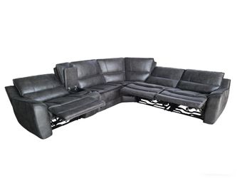 New 6PC Reversible Sectional Sofa With 3 Power Recliners on Sale Now Dont Miss