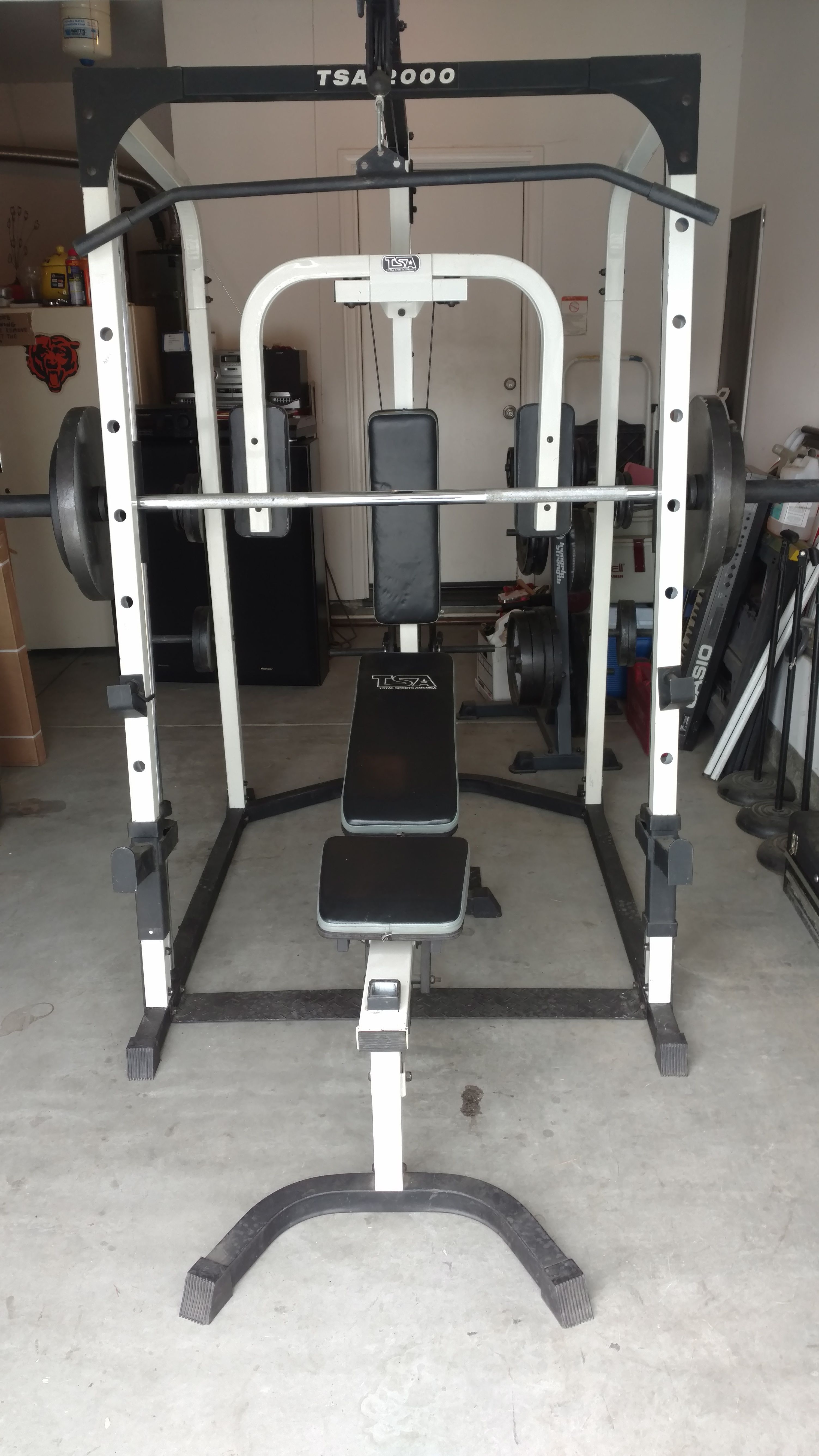 Smith Machine Home Gym by TSA w/ tons of weights