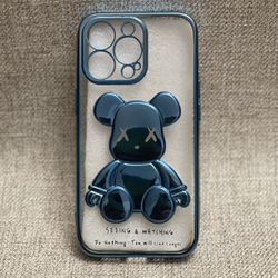 Electroplate Blue Violent Bear in Transparent Background