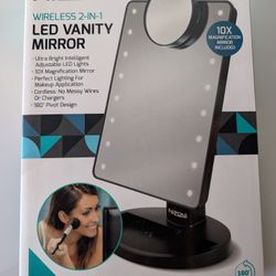 Brand New Nizoni Wireless 2-1 Led Vanity Mirror, 10x

Magnification Mirror Included LED