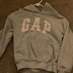 Size 8 pink outline grey words and grey hoodie