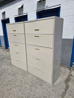 Metal Side Filing Cabinets - $75ea or $125 for both