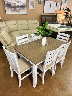 7 Piece Dining Set Table With 6 Chairs