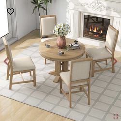 NEW IN BOX Round Dining Table + 4 Chairs
