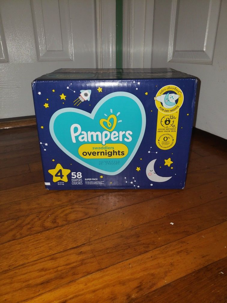 Box Pampers Swaddlers Overnights #4