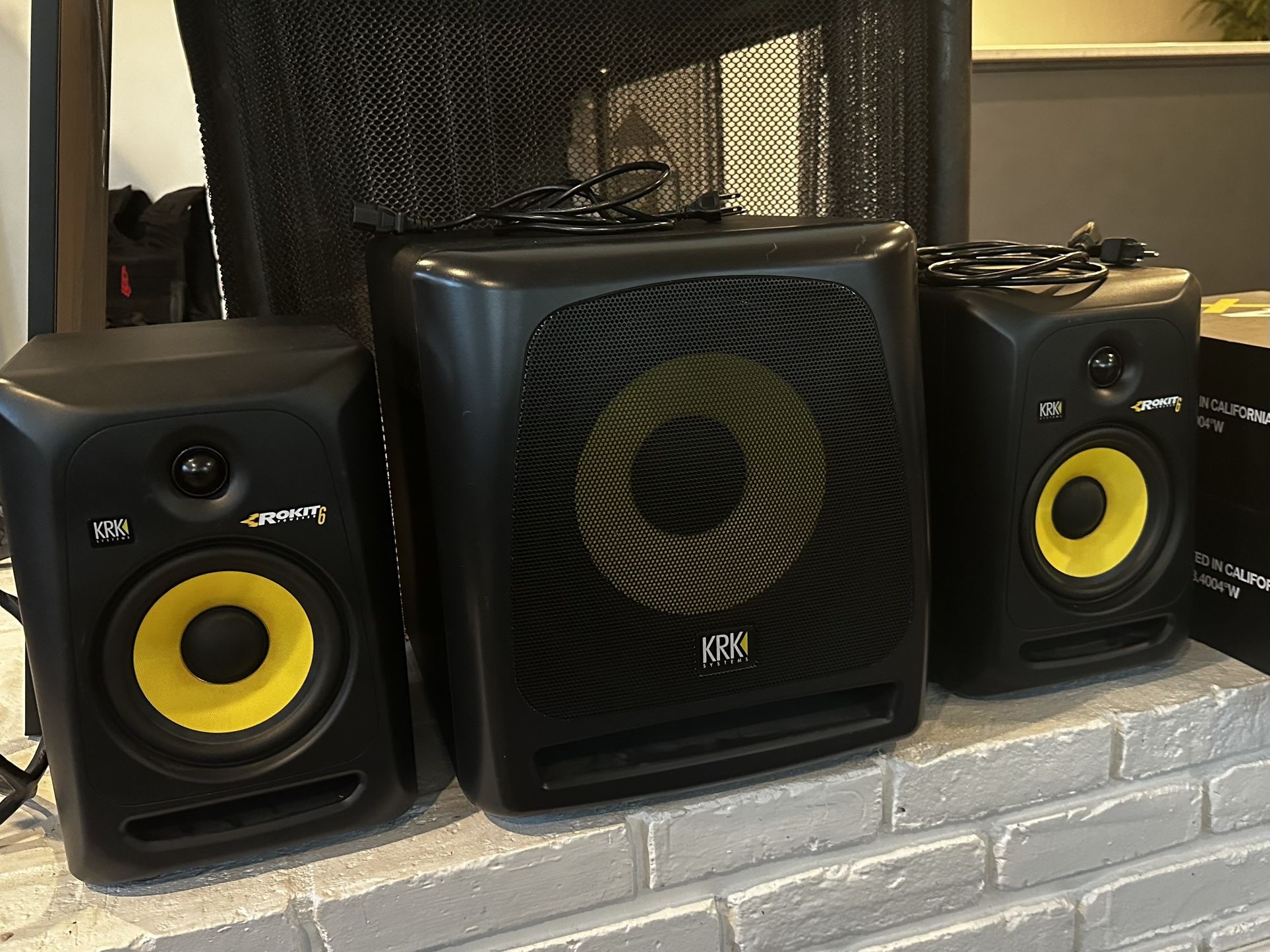 KRK Rokit 6s (pair) and Rokit 10s sub