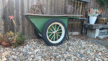 Old wheel barrel