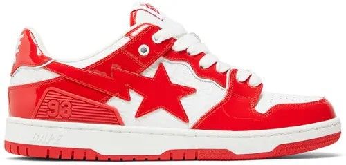 Bape Sta Sk8 Red Shite Patent