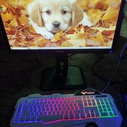 Entry Level Custom Gaming Desktop With Monitor 