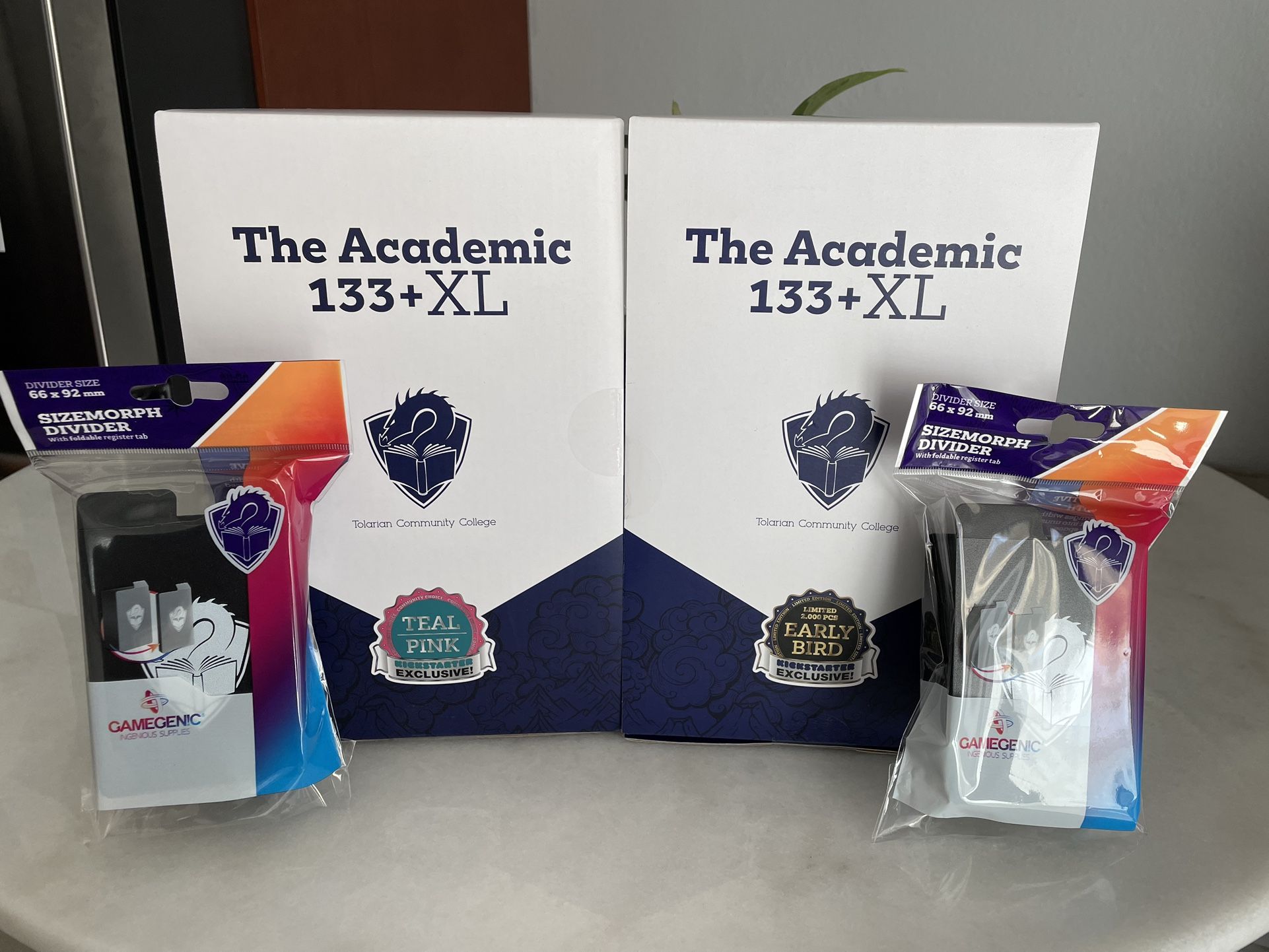 The Academic Deck Box (Black/Purple & Pink/Teal)