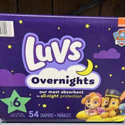 Luvs Size 6 Overnight Diapers 54 Ct $15