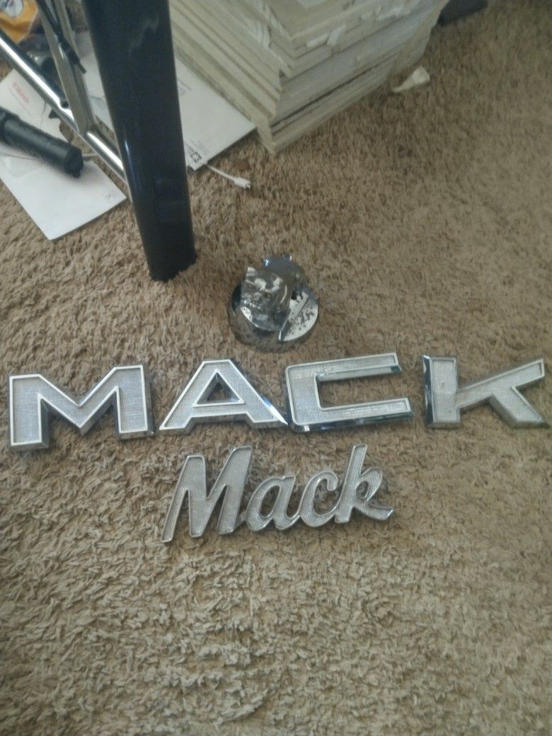 Mack Truck Emblems With The Mac Dog