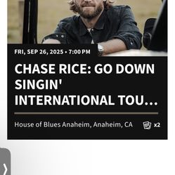 Chase Rice Concert Tickets 