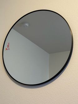 Round Black Wall Mirror
