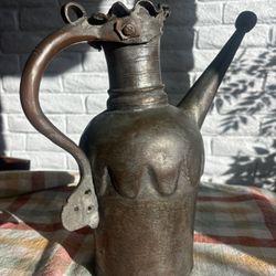 Antique Turkish Copper Watering Can Ewer