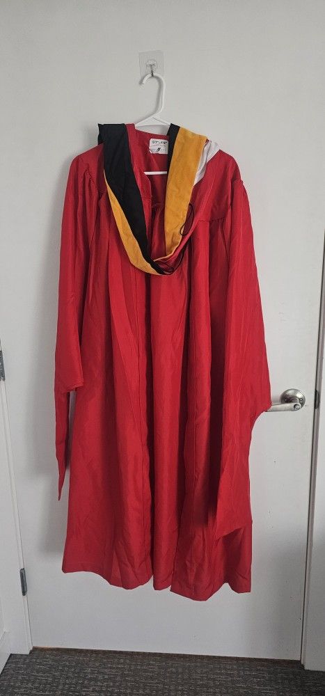 Boston University Graduation Red Gown