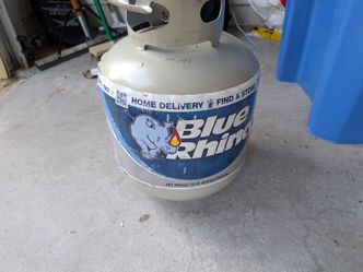 Half Full Blue Rhino Propane Cylinder Tank