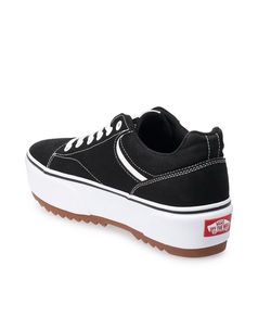 Brand New Vans Women’s Seldan Platform Sneakers Black/White Size 7