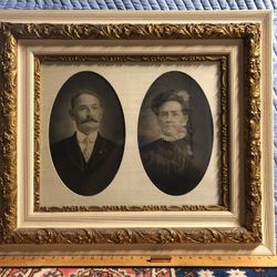 Antique Double Portrait 19th Century 
